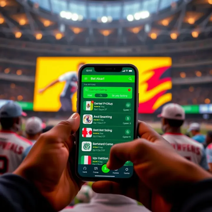 User interface showing sports betting options on the Betwizad app