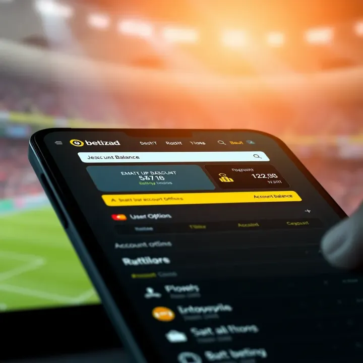 User dashboard on BetWizad app showing betting options and account balance