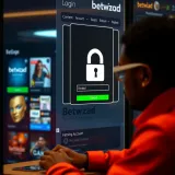 User entering credentials to access Betwizad platform securely