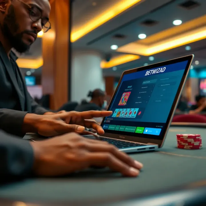 Secure Registration and Deposit on Betwizad User registering and making secure deposit on Betwizad online gaming platform