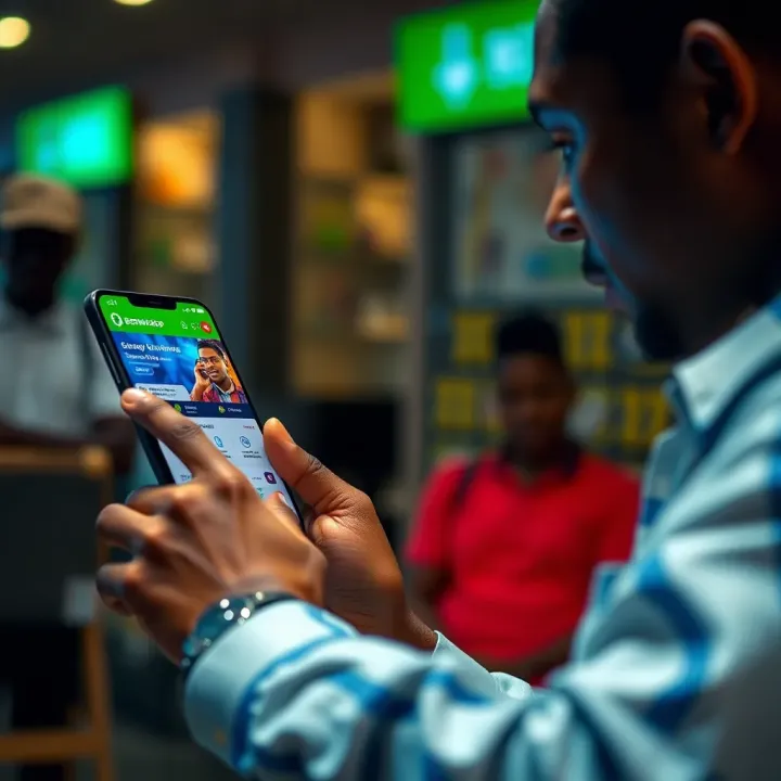 User navigating betting options and accessing customer support within Betwizad Shop mobile app