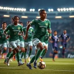 Super Eagles football team in action during a match