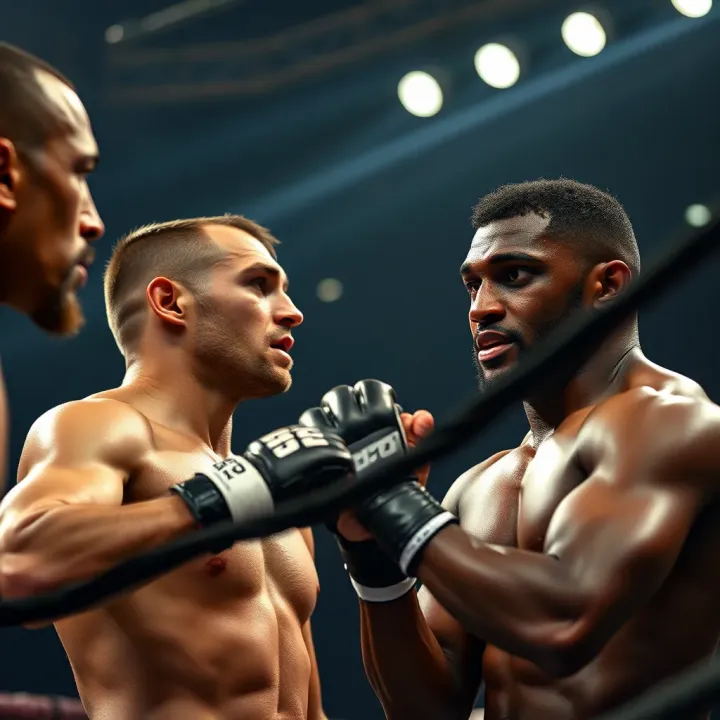 Graphic illustrating UFC fight predictions and betting odds tailored for Nigerian sports enthusiasts