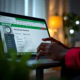 User navigating Betwizad website on a laptop to access account settings