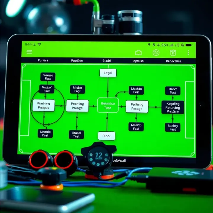 Diagram illustrating technical setup behind Betwizad's mobile livescore platform