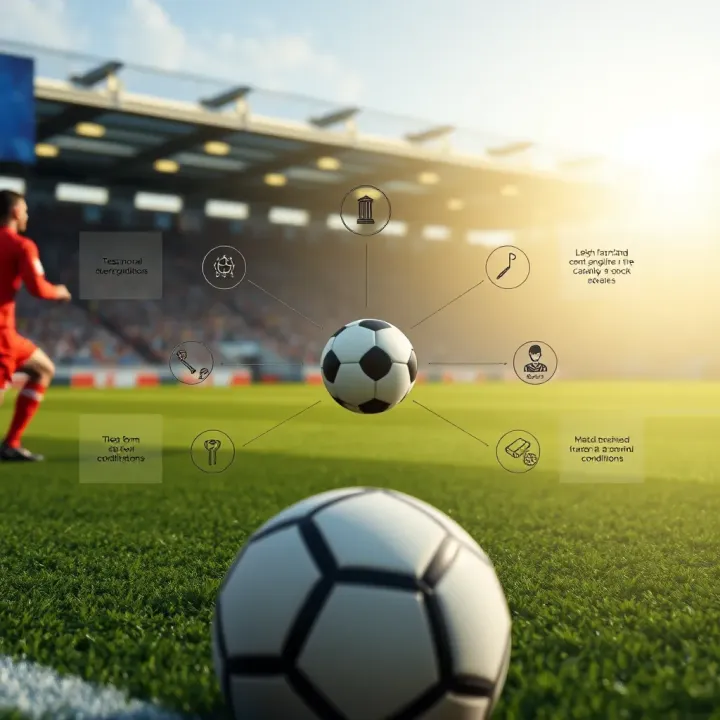 Key Factors Impacting Soccer Correct Score Predictions Diagram illustrating key factors influencing soccer correct score predictions like team form and match conditions