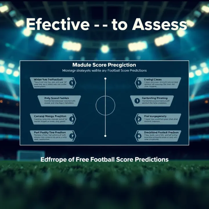 Infographic showing strategies for evaluating free football score predictions